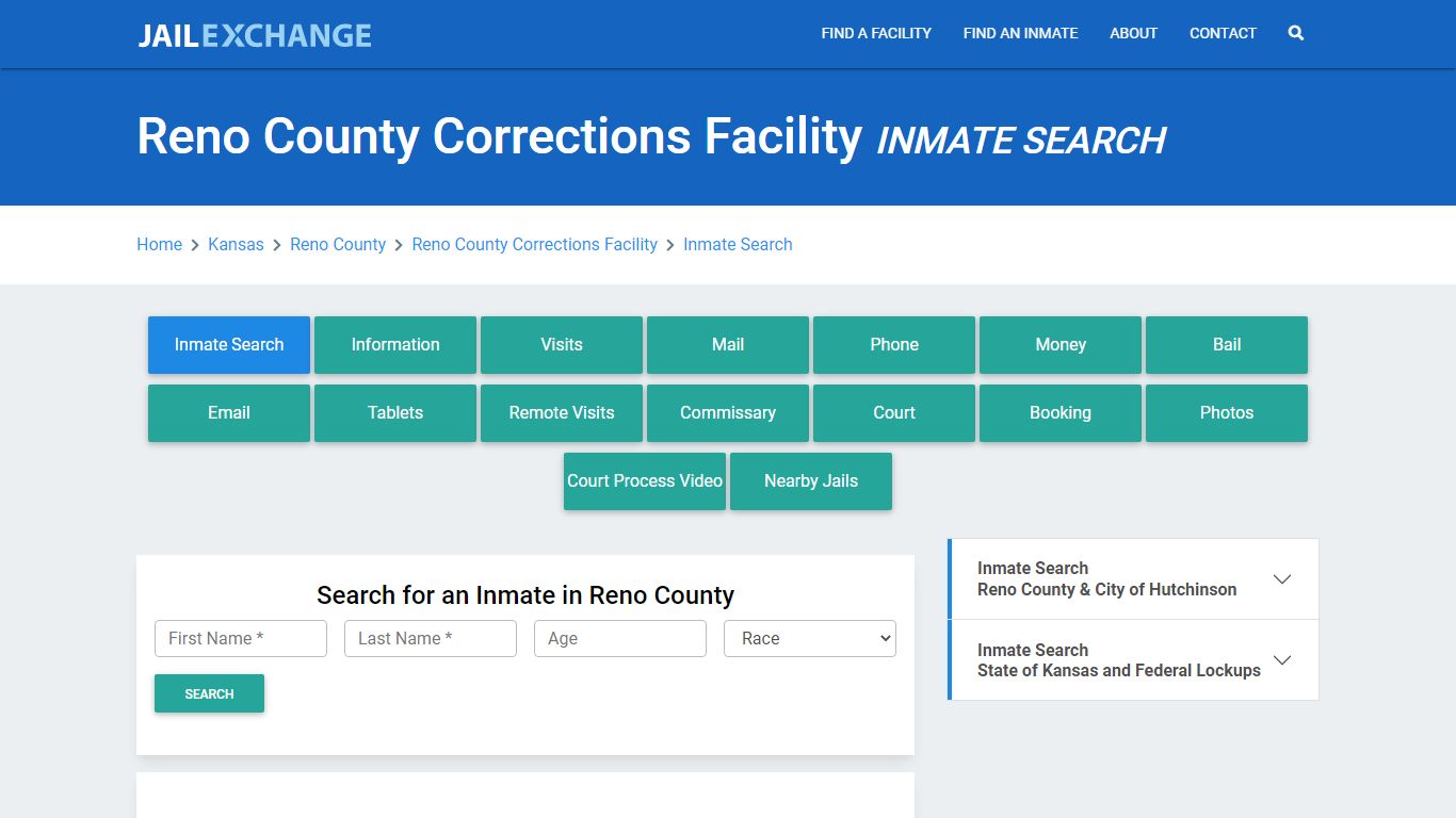 Reno County Corrections Facility Inmate Search - Jail Exchange