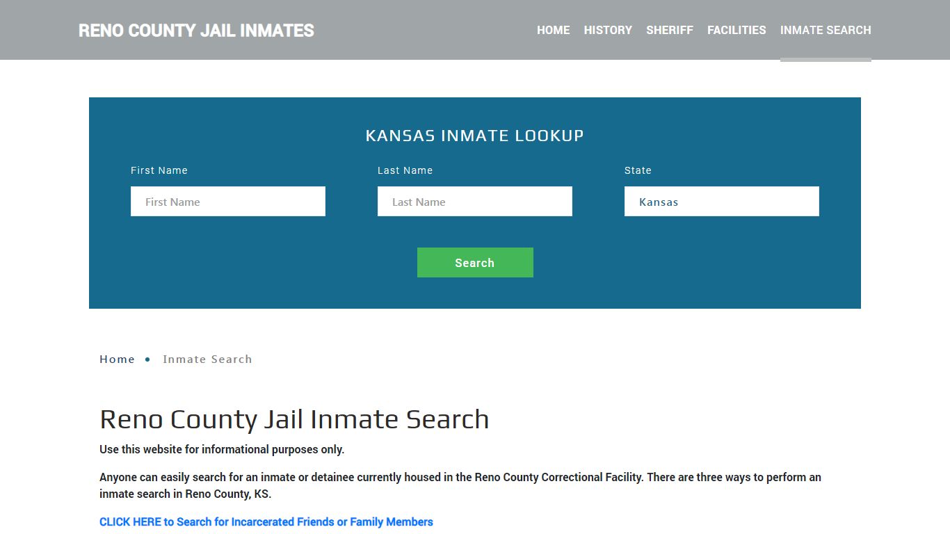 Reno County, KS Detainee Lookup